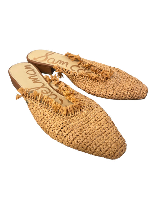 Sam Edelman Shoe Size 8 1/2 Orange & Beige Leather & Tweed Woven Flat Shoes Orange & Beige / 8 1/2