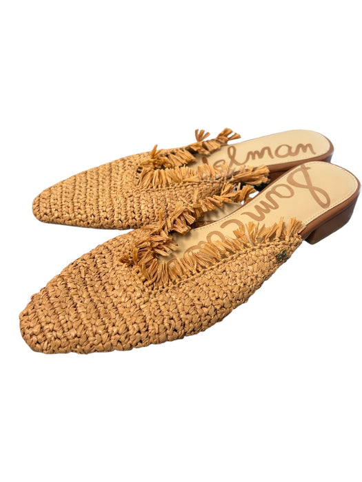 Sam Edelman Shoe Size 8 1/2 Orange & Beige Leather & Tweed Woven Flat Shoes Orange & Beige / 8 1/2