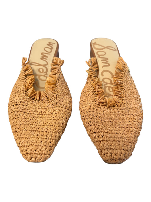 Sam Edelman Shoe Size 8 1/2 Orange & Beige Leather & Tweed Woven Flat Shoes Orange & Beige / 8 1/2