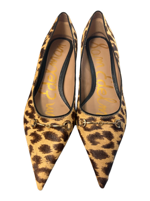 Sam Edelman Shoe Size 9 1/2 Brown & Beige Cow Hair Lepoard Print Shoes Brown & Beige / 9 1/2