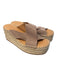 Splendid Shoe Size 8 1/2 Beige & Cream Leather Upper Espadrille Platform Shoes Beige & Cream / 8 1/2