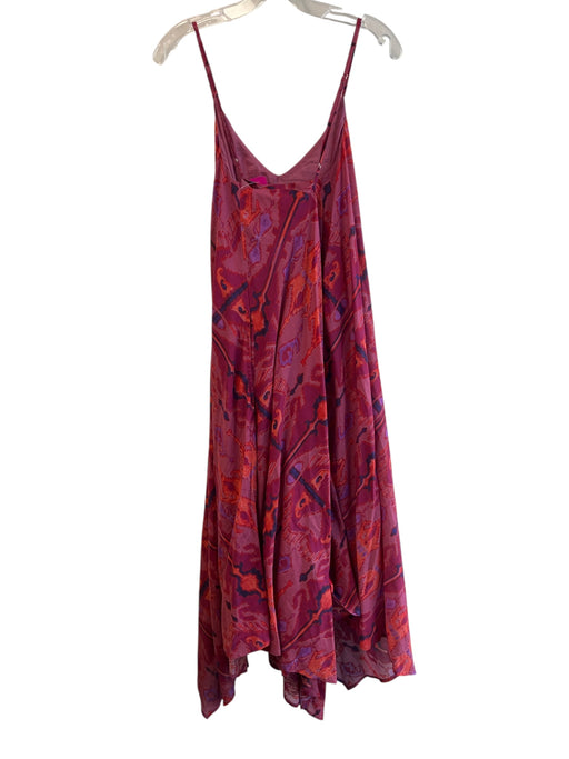 Love The Label Size M Raspberry Cotton & Viscose Spaghetti Strap V Neck Dress Raspberry / M