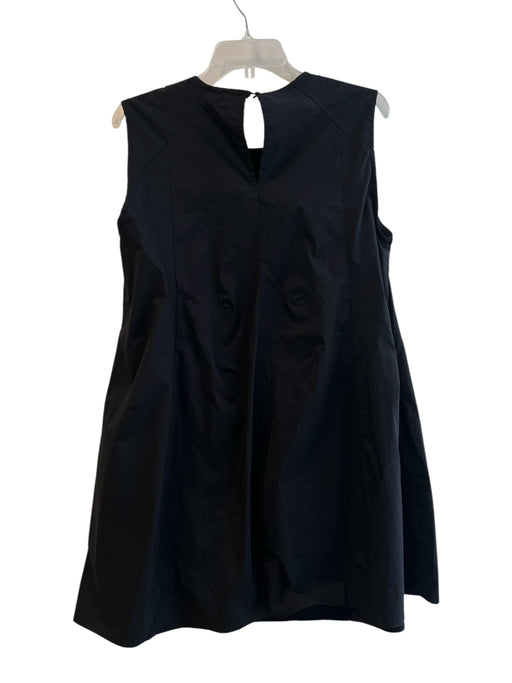 Mello Day Size L Black Cotton & Polyester Round Neck Back Button A line Dress Black / L