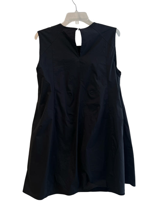 Mello Day Size L Black Cotton & Polyester Round Neck Back Button A line Dress Black / L