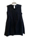 Mello Day Size L Black Cotton & Polyester Round Neck Back Button A line Dress Black / L