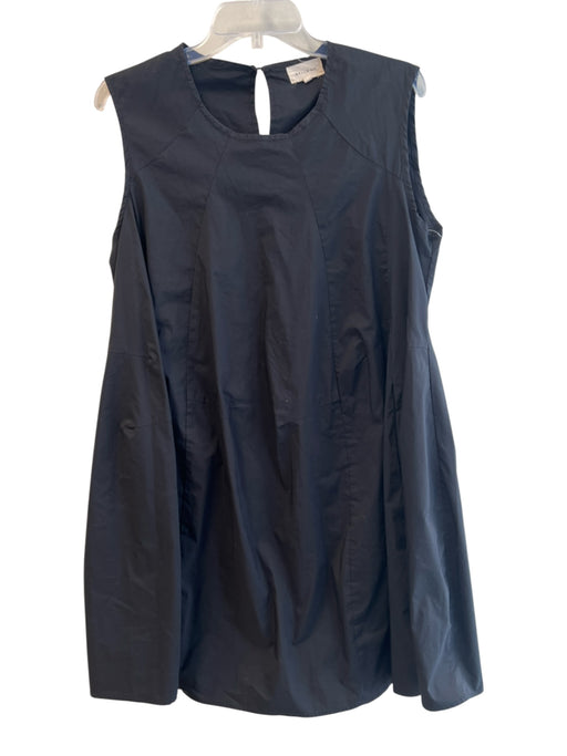 Mello Day Size L Black Cotton & Polyester Round Neck Back Button A line Dress Black / L