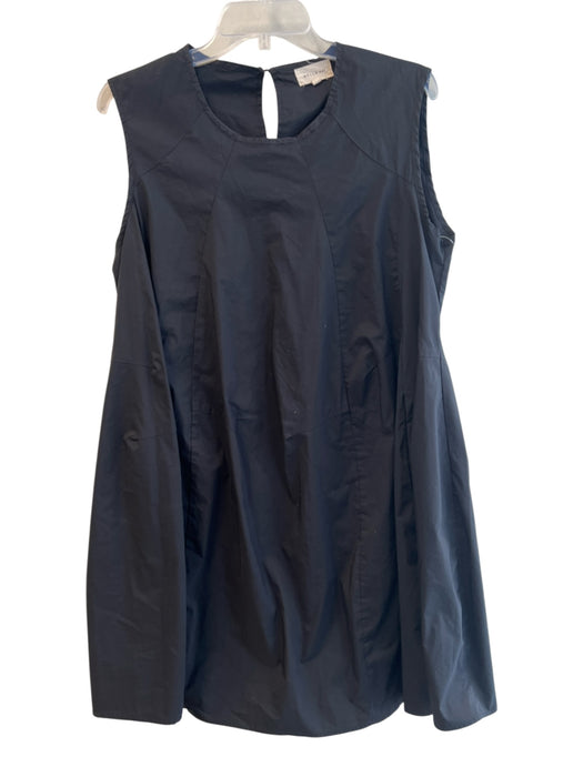 Mello Day Size L Black Cotton & Polyester Round Neck Back Button A line Dress Black / L