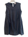 Mello Day Size L Black Cotton & Polyester Round Neck Back Button A line Dress Black / L