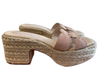 Koko + Palenki Shoe Size 9.5 Beige Leather Twine Open Square Toe Platform Shoes Beige / 9.5
