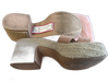 Koko + Palenki Shoe Size 9.5 Beige Leather Twine Open Square Toe Platform Shoes Beige / 9.5