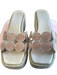 Koko + Palenki Shoe Size 9.5 Beige Leather Twine Open Square Toe Platform Shoes Beige / 9.5