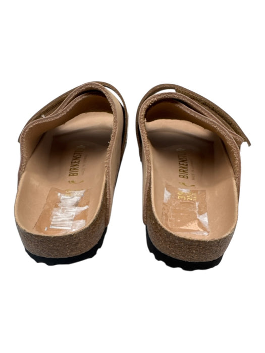 Birkenstock Shoe Size 39 Beige Leather Upper Velcro Strap Slide Mule Sandals Beige / 39