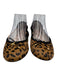 Sam Edelman Shoe Size 8.5 Brown & Black Leather Upper Leopard Print Bow Flats Brown & Black / 8.5