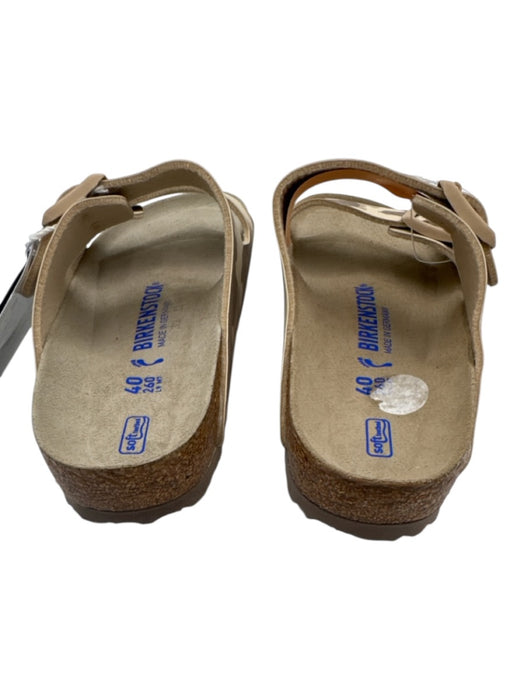 Birkenstock Shoe Size 40 Beige Leather Upper Camo Buckle Strap Slide Sandals Beige / 40
