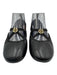 Tory Burch Shoe Size 7 Black Leather Upper Criss Cross Logo Detail Flats Black / 7