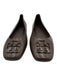 Tory Burch Shoe Size 8 Dark Brown Leather Upper Snakeskin Embossed Logo Flats Dark Brown / 8