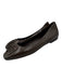 Tory Burch Shoe Size 8 Dark Brown Leather Upper Snakeskin Embossed Logo Flats Dark Brown / 8