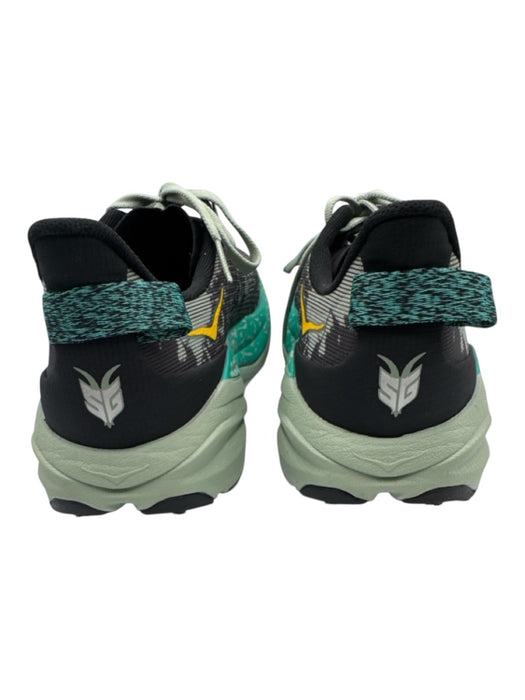 Hoka Shoe Size 11 Black, Teal & Yellow Synthetic Upper Mesh Athletic Sneakers Black, Teal & Yellow / 11