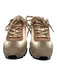 Tory Burch Shoe Size 6.5 Cream, Taupe & Pink Leather T Toe Logo Side Sneakers Cream, Taupe & Pink / 6.5