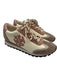 Tory Burch Shoe Size 6.5 Cream, Taupe & Pink Leather T Toe Logo Side Sneakers Cream, Taupe & Pink / 6.5