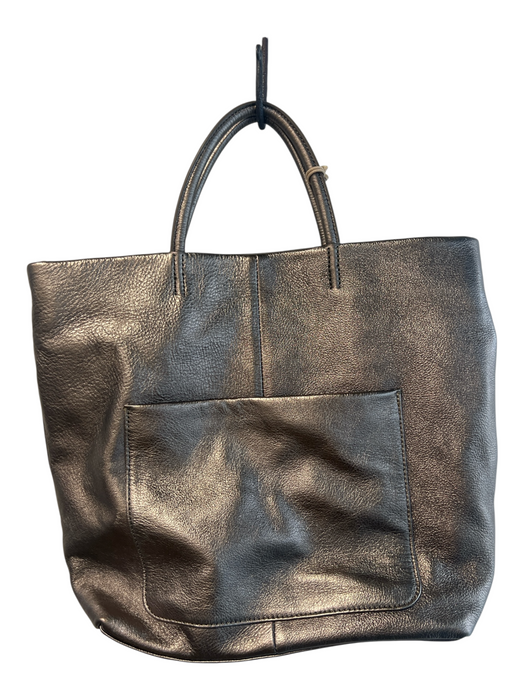 Hobo Grey Leather Square Magnetic Close Crossbody Bag Grey / M