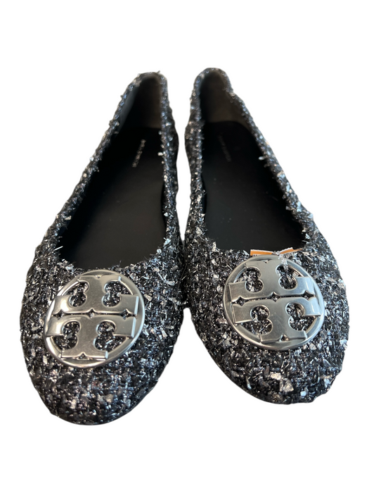 Tory Burch Shoe Size 9 Grey & Silver Leather Upper Round Toe Round Toe Shoes Grey & Silver / 9