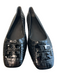 Tory Burch Shoe Size 9 Black Leather Upper Square Toe Logo Black Hardware Shoes Black / 9