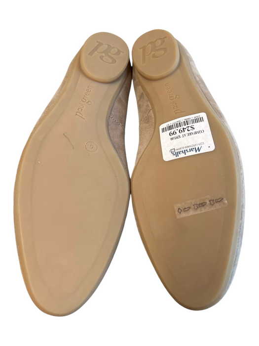 Paul Green Shoe Size 6 Beige Leather Upper Round Toe Sparkly Interior Flat Shoes Beige / 6