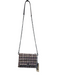 Tory Burch Purple Tweed silver tone hardware Removable Chain Wallet Purse Purple / Small