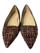 Nine West Shoe Size 9.5 Red textile upper Tweed Square Buckle Flat Shoes Red / 9.5