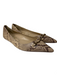 Sam Edelman Shoe Size 9 Gold Leather Upper Balance Man Made Croc Embossed Flats Gold / 9