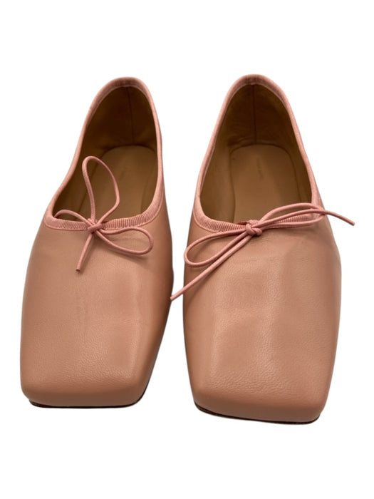 Mansur Gavriel Shoe Size 37 Pink Leather Square Toe Bow Detail ballet Flats Pink / 37