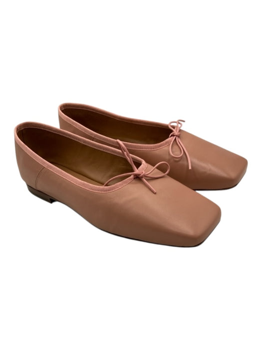 Mansur Gavriel Shoe Size 37 Pink Leather Square Toe Bow Detail ballet Flats Pink / 37
