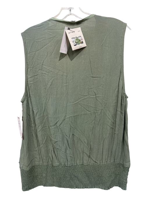 Blank London Size M Green, Blue, Multi Viscose Sequined Sleeveless V Neck Top Green, Blue, Multi / M