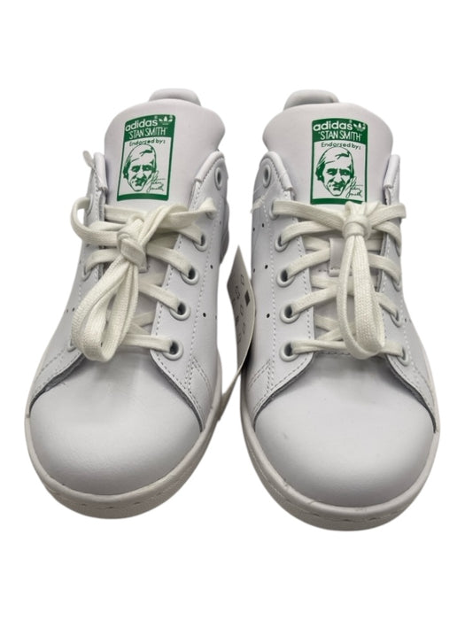 Adidas Shoe Size 4 White & Green Leather Low Top lace up Sneakers White & Green / 4