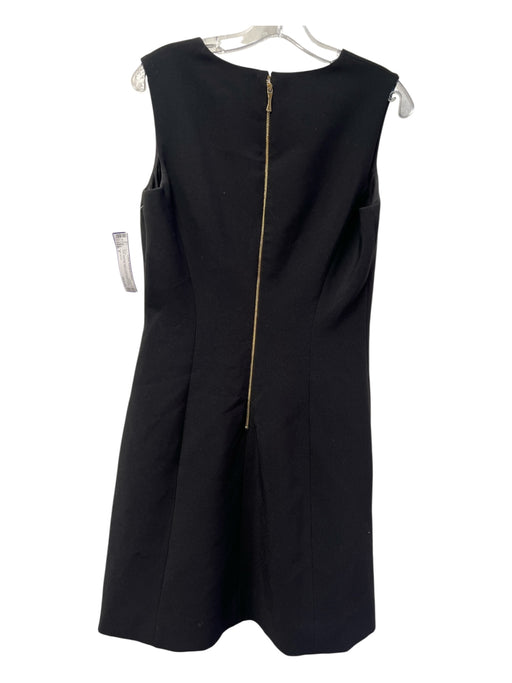 Kate Spade Size 6 Black Polyester Blend Knee Length V Neck Back Zip Dress Black / 6