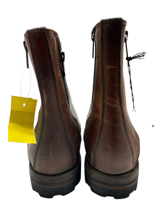 Frye Shoe Size 10 NWT Brown Leather Solid Zip UP Boot Men's Shoes 10
