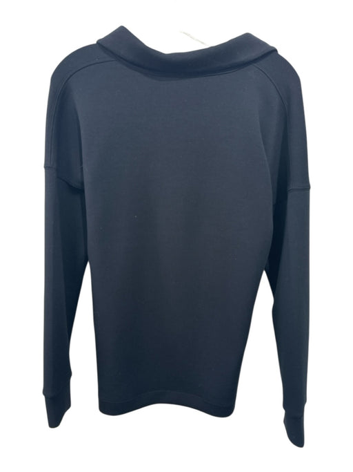 Spanx Size Medium Black Modal Blend Long Sleeve Collared Top Black / Medium