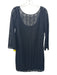 Lilly Pulitzer Size Large Black Cotton Blend Crochet Slip Inc Long Sleeve Dress Black / Large