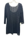 Lilly Pulitzer Size Large Black Cotton Blend Crochet Slip Inc Long Sleeve Dress Black / Large