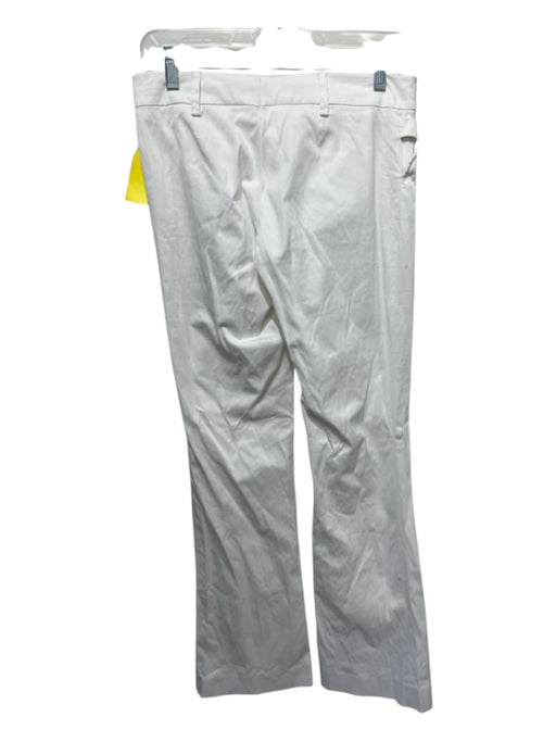 Gucci Size 40 Cream White Cotton Zip Fly Low Rise Gold Hardware Flare Leg Pants Cream White / 40