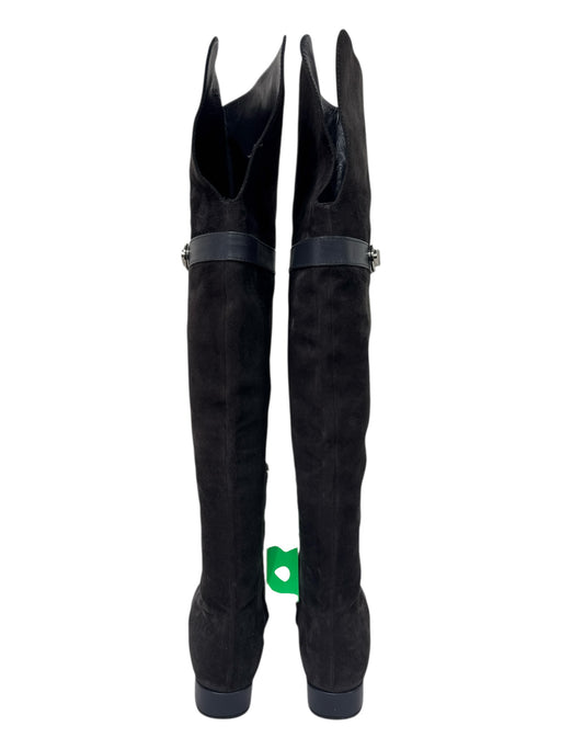 Christian Dior Shoe Size 37 Gray Suede Square Toe Side Zip Knee High Boots Gray / 37