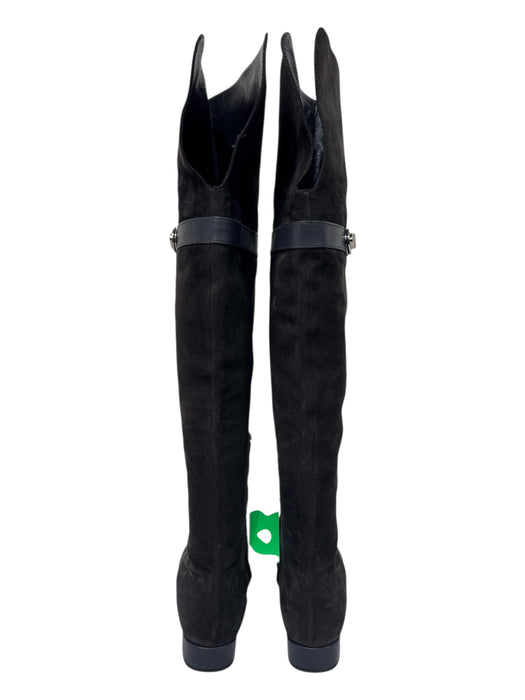 Christian Dior Shoe Size 37 Gray Suede Square Toe Side Zip Knee High Boots Gray / 37