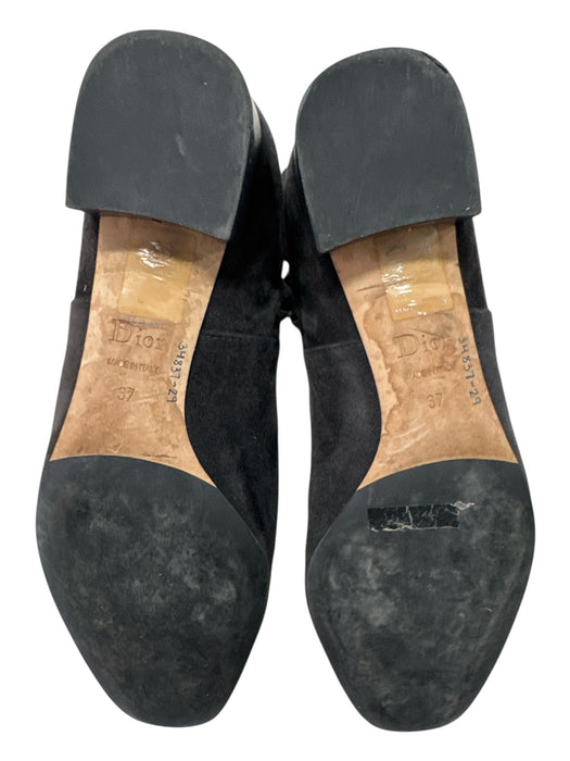 Christian Dior Shoe Size 37 Gray Suede Square Toe Side Zip Knee High Boots Gray / 37