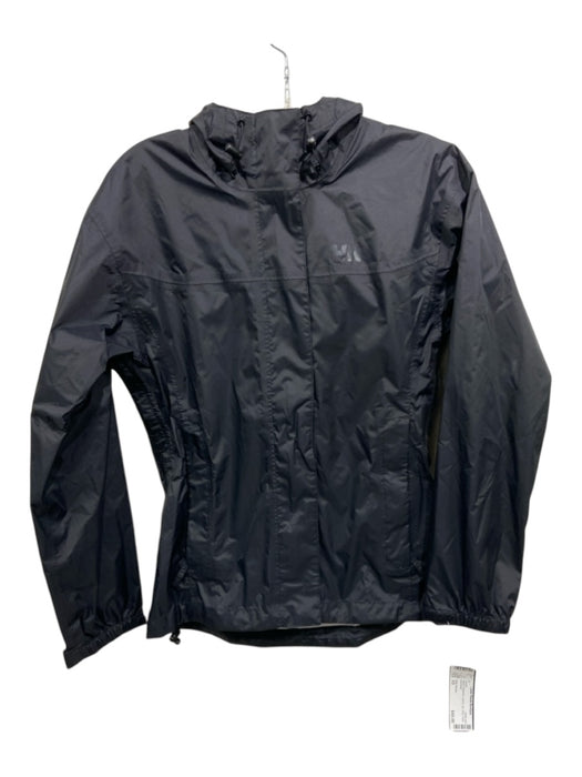 Helly Hansen Size XS Black Polyamide Velcro Zip Rain hood Jacket Black / XS