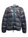 Duvetica Size 44 Gray & Teal Quilted Puffed Hood Zip Zip Pocket Jacket Gray & Teal / 44