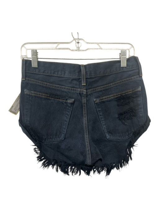 Runway Dreamz Size S Black Cotton Denim Studded Franco Chain Button Fly Shorts Black / S