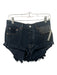 Runway Dreamz Size S Black Cotton Denim Studded Franco Chain Button Fly Shorts Black / S