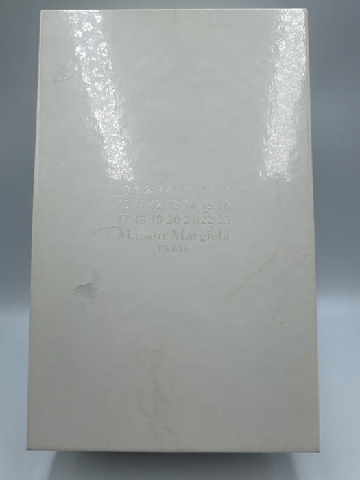 Maison Margiela Shoe Size 37.5 Cream White Leather Stacked Heel Tabby Pumps