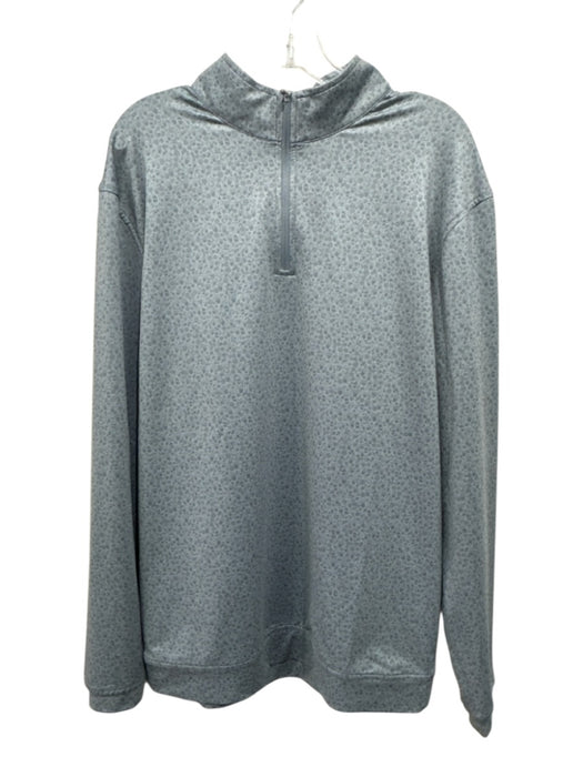 Peter Millar Size LT Gray Polyester All Over Print Quarter Zip Men's Jacket Gray / LT